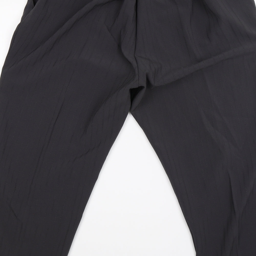 Preworn Womens Grey Striped  Trousers  Size 20 L25 in