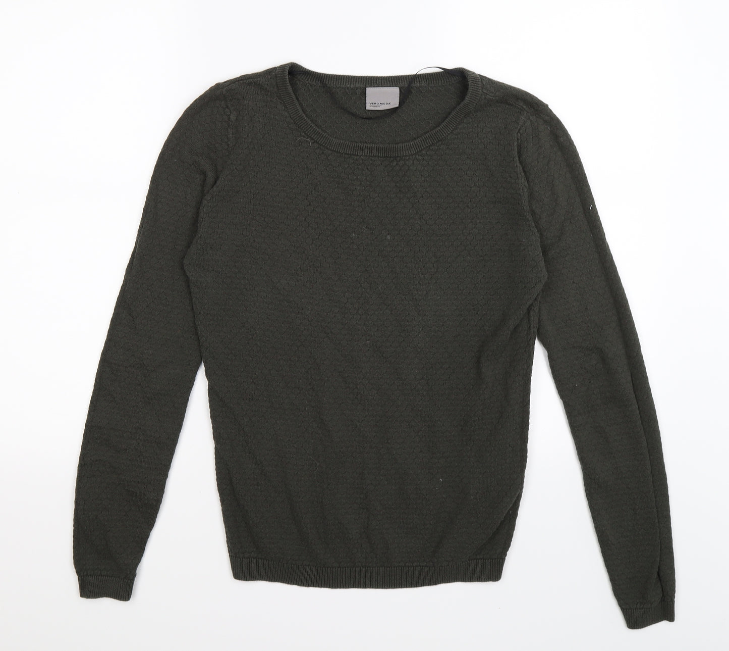 VERO MODA Mens Green  Knit Pullover Jumper Size S