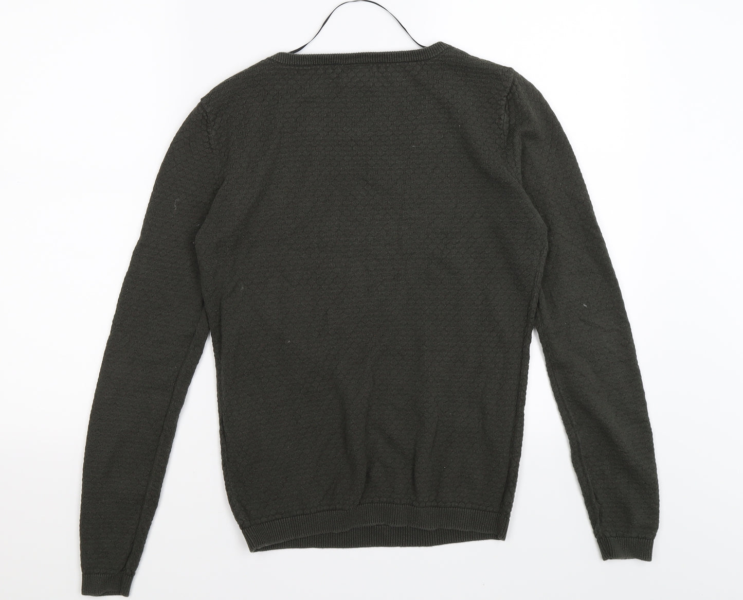 VERO MODA Mens Green  Knit Pullover Jumper Size S