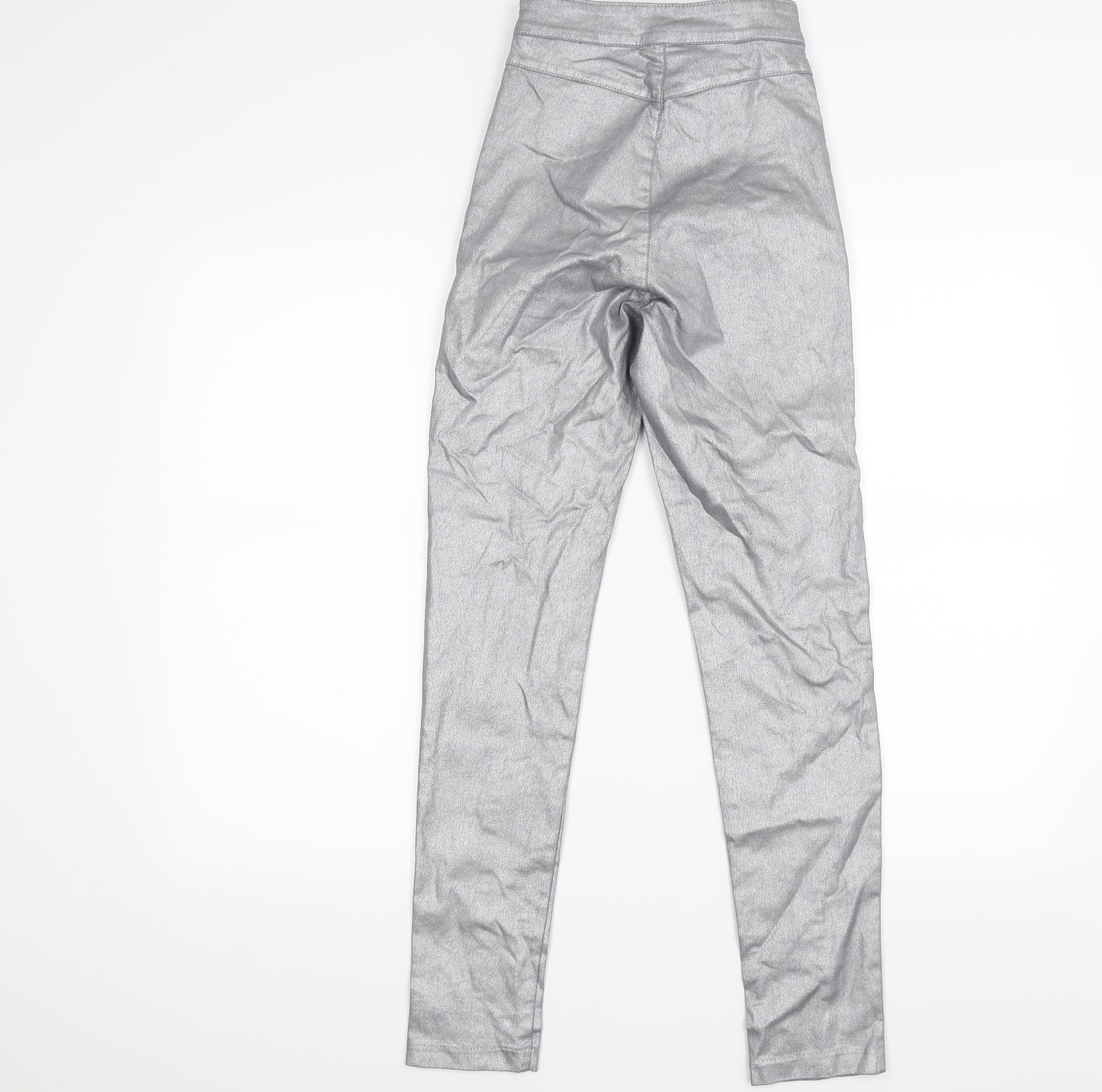 H&M Womens Silver   Trousers  Size 6 L27 in