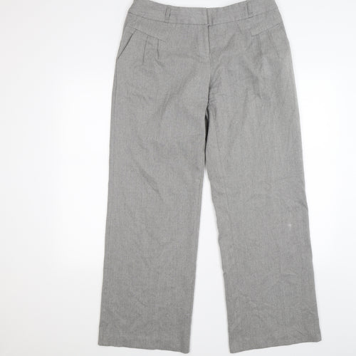 Rocha John Rocha Womens Grey  Knit Trousers  Size 14 L29 in