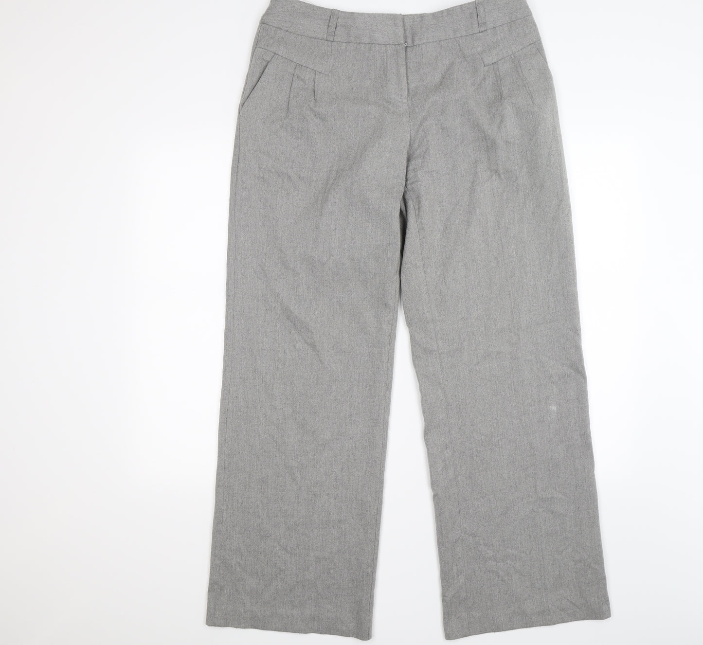 Rocha John Rocha Womens Grey  Knit Trousers  Size 14 L29 in