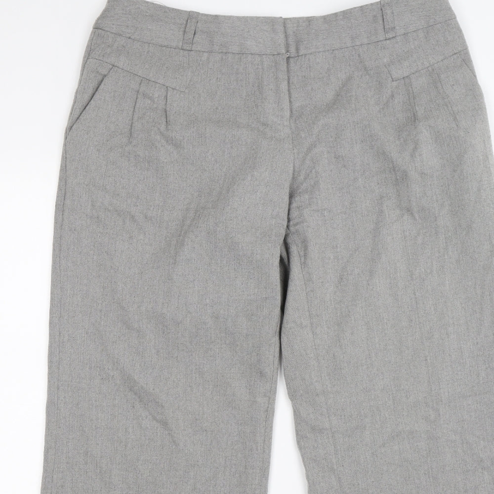Rocha John Rocha Womens Grey  Knit Trousers  Size 14 L29 in