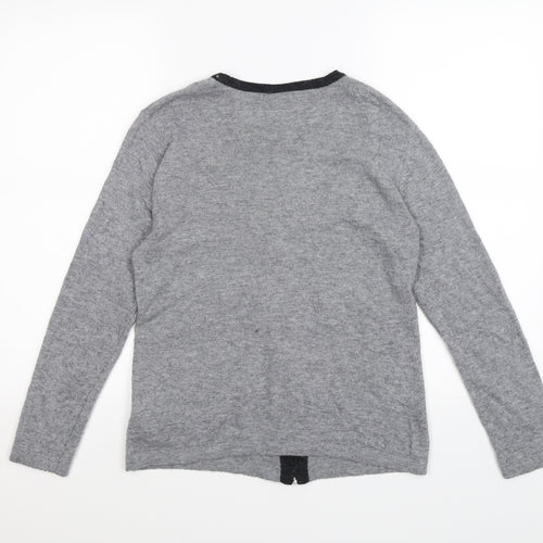 C&A Girls Grey  Knit Cardigan Jumper Size XL  - LAUGH LIVE SPARKLE