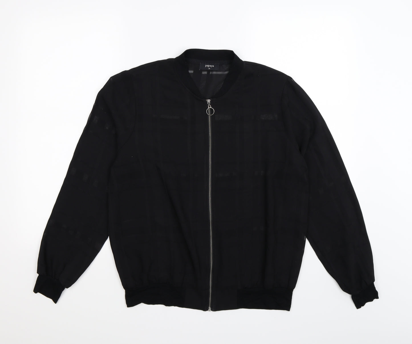 Papaya Womens Black  Chiffon Jacket  Size 14