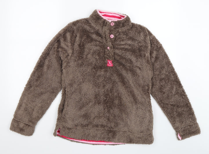 Crane Womens Brown  Fleece Jacket  Size 8