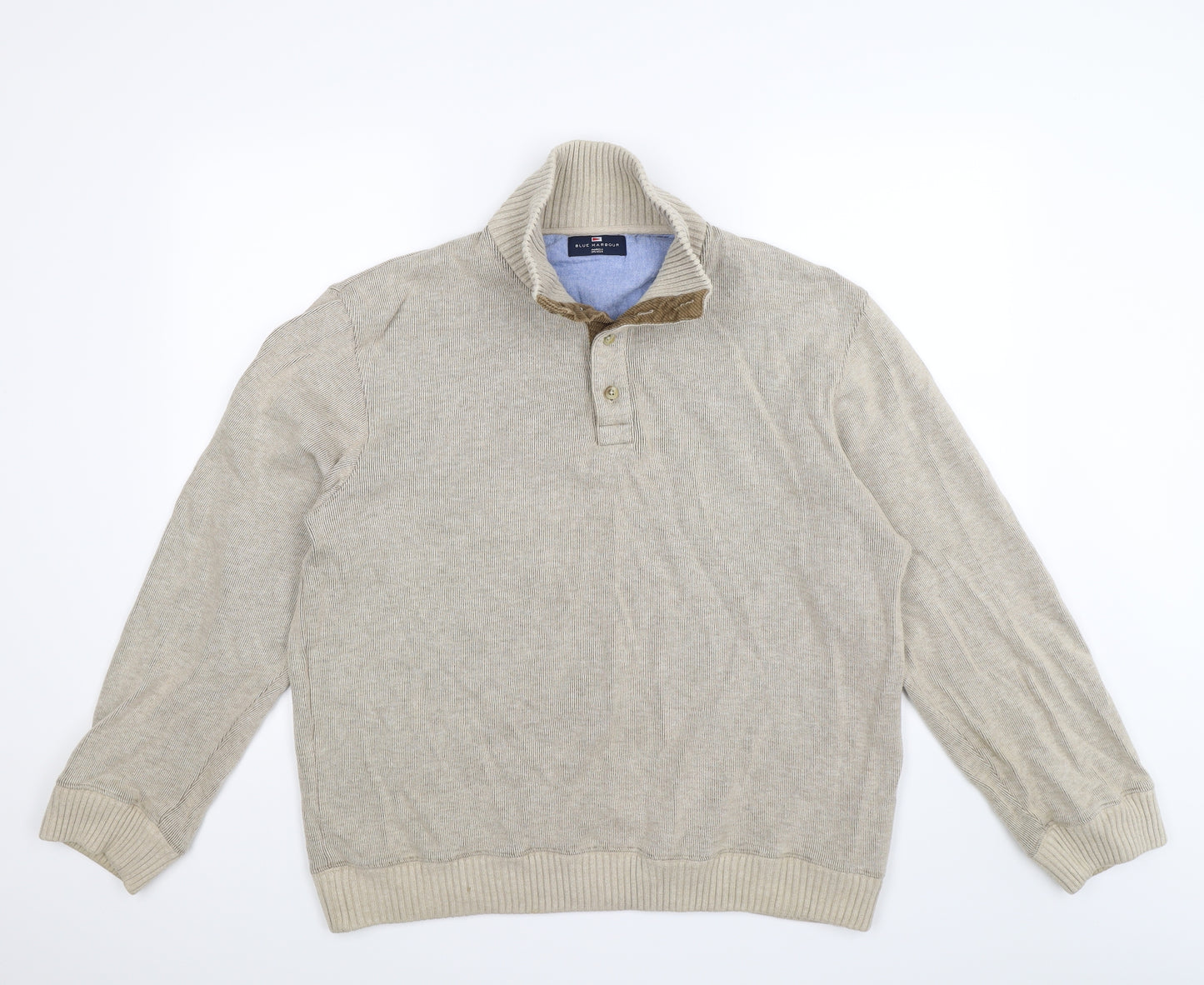 blue habour Mens Beige   Pullover Jumper Size M