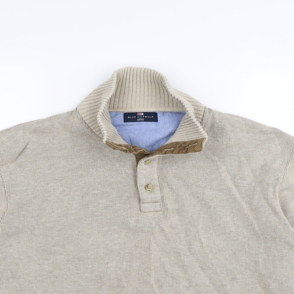 blue habour Mens Beige   Pullover Jumper Size M