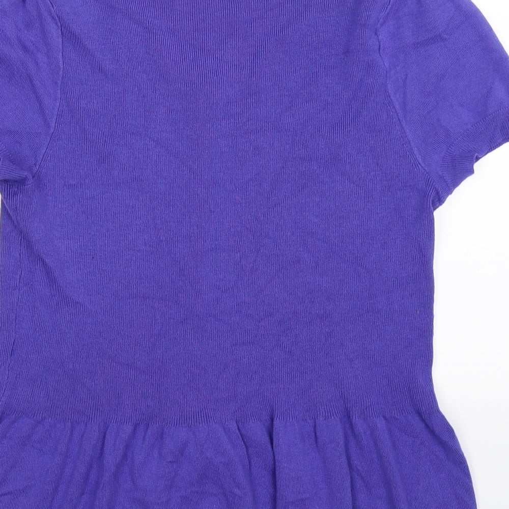Marks and Spencer Womens Purple  Knit Cardigan Jumper Size 16