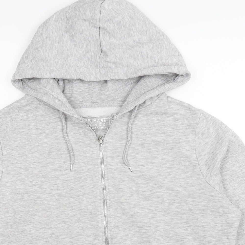 Primark Womens Grey   Full Zip Hoodie Size 18