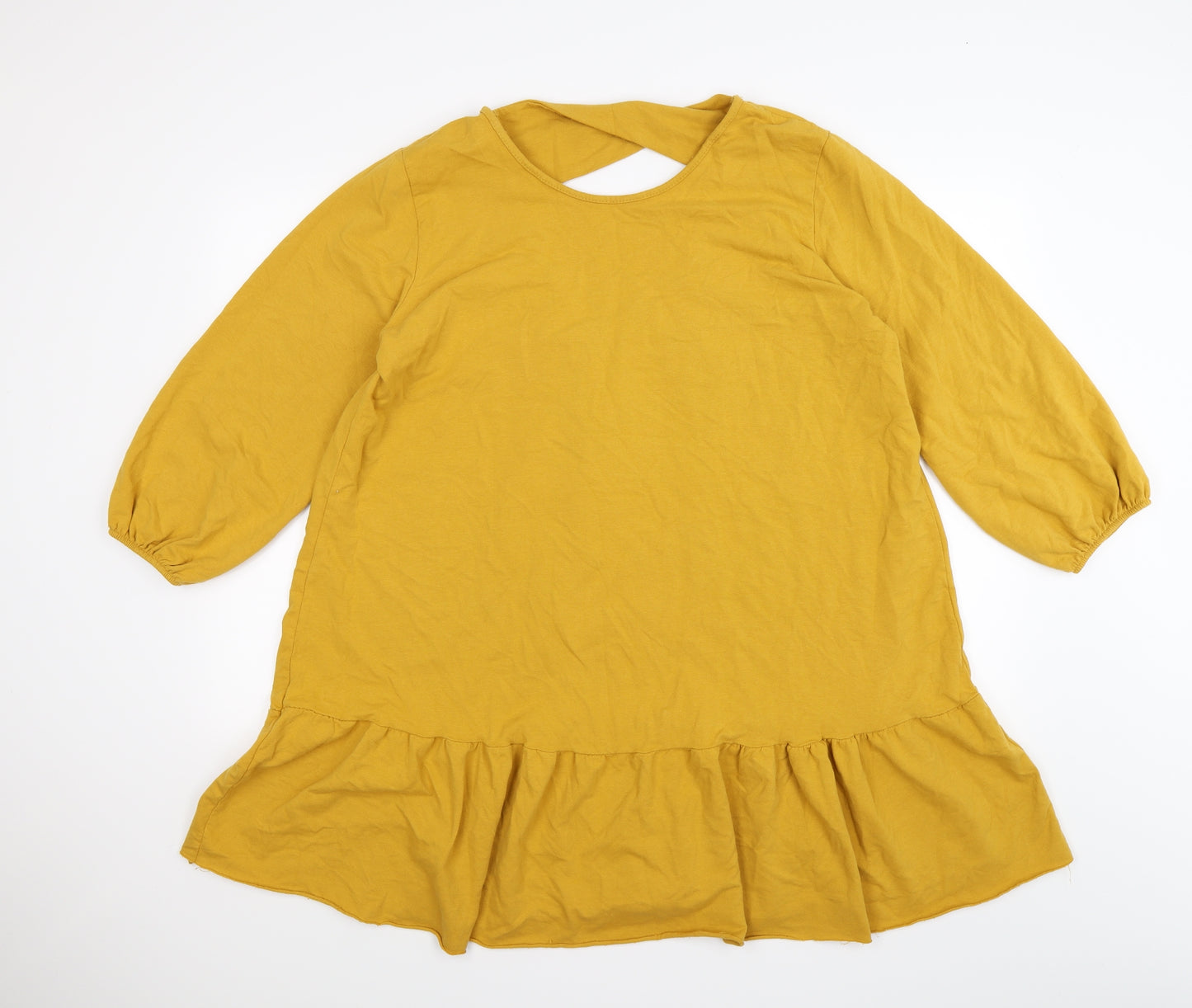 Preworn Womens Yellow  Knit Pullover Jumper Size XL