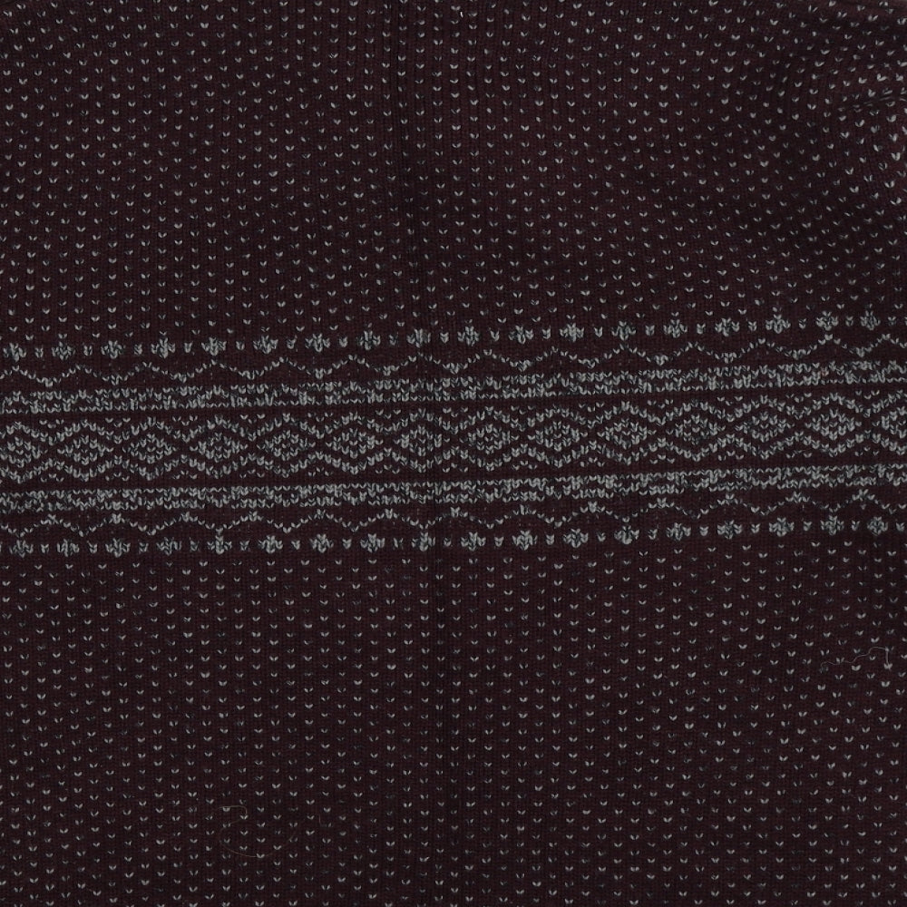boston crew Mens Brown Argyle/Diamond Knit Pullover Jumper Size XL