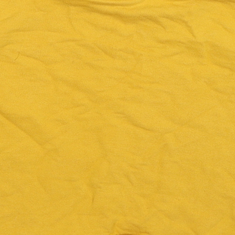 NEXT Girls Yellow Floral Jersey Pullover Sweatshirt Size 7 Years