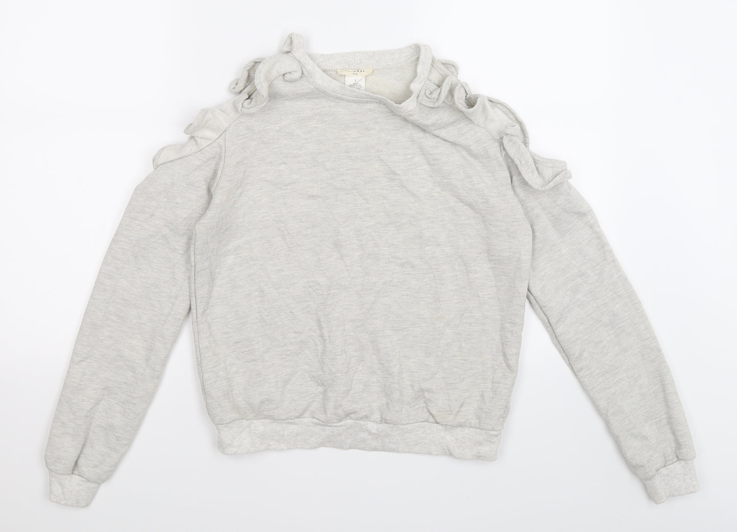 PROMESA Womens Grey  Knit Pullover Jumper Size S  - cold shoulder