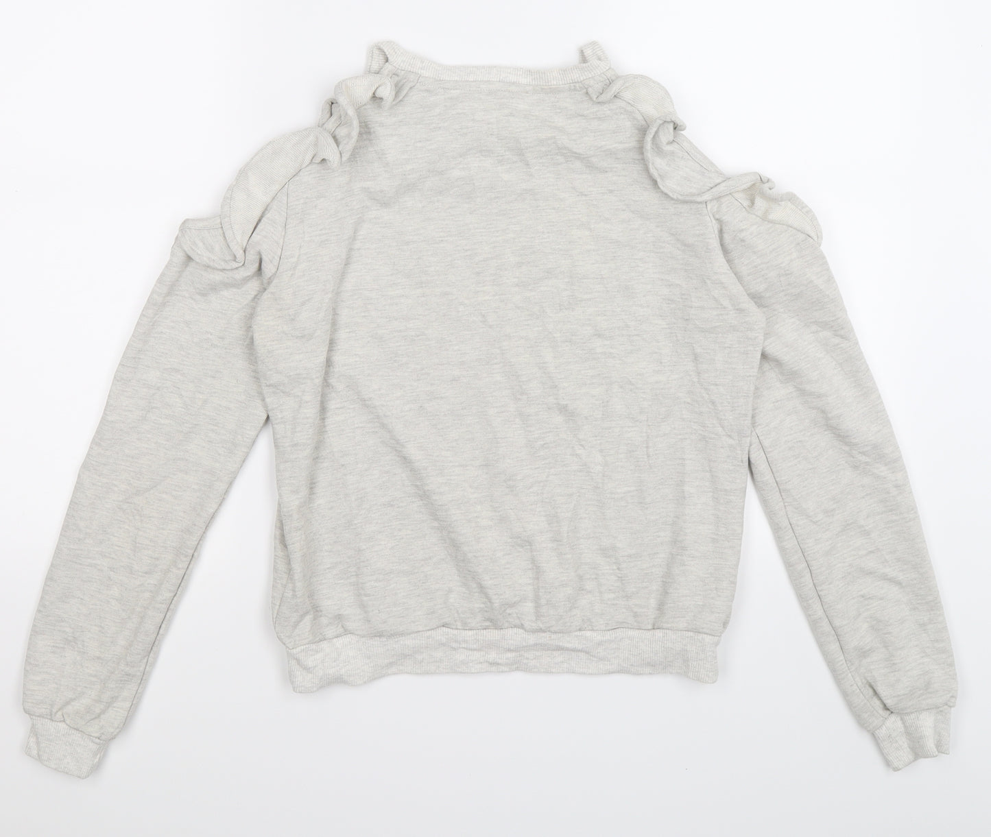 PROMESA Womens Grey  Knit Pullover Jumper Size S  - cold shoulder