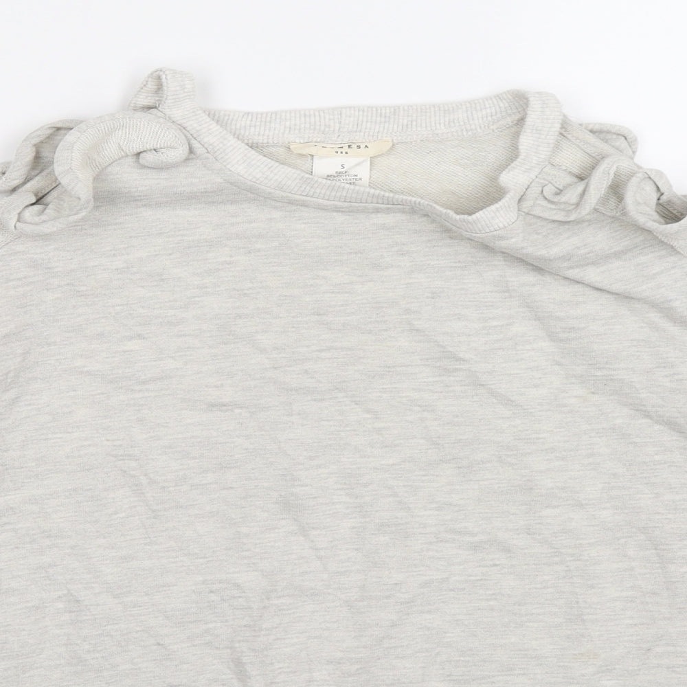 PROMESA Womens Grey  Knit Pullover Jumper Size S  - cold shoulder