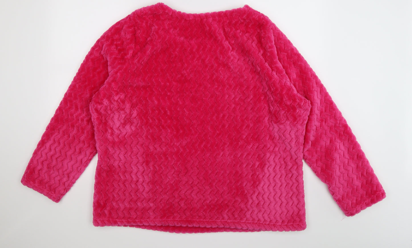 George Womens Pink Striped Velour Top Pyjama Top Size 16