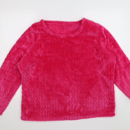 George Womens Pink Striped Velour Top Pyjama Top Size 16