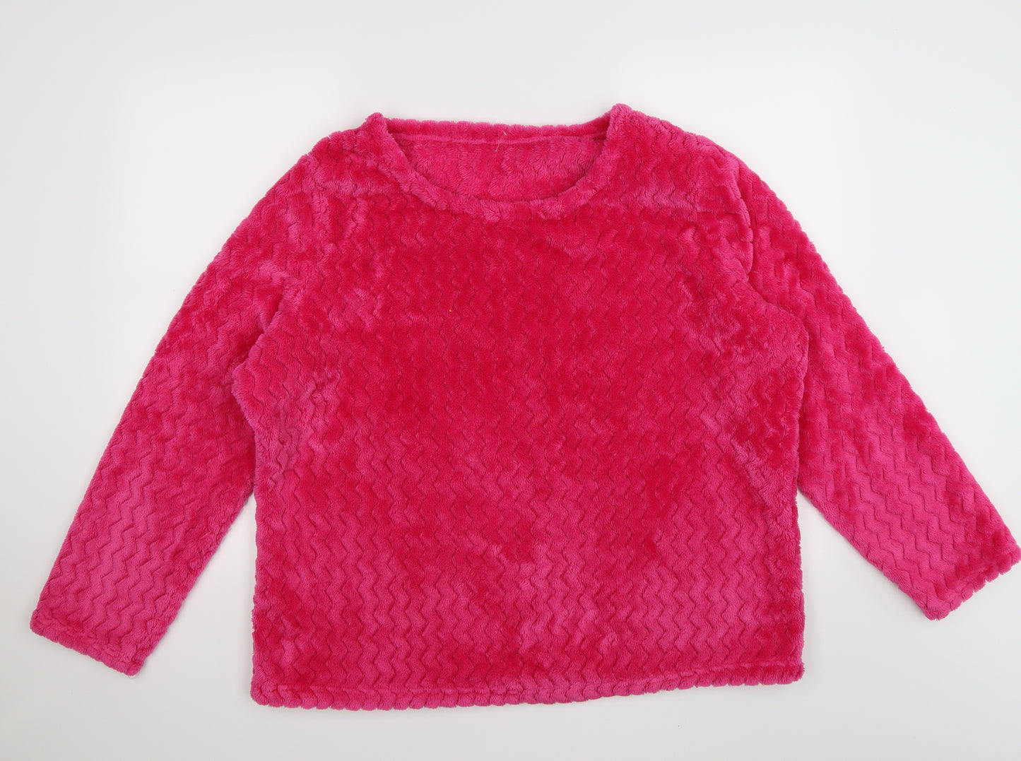 George Womens Pink Striped Velour Top Pyjama Top Size 16