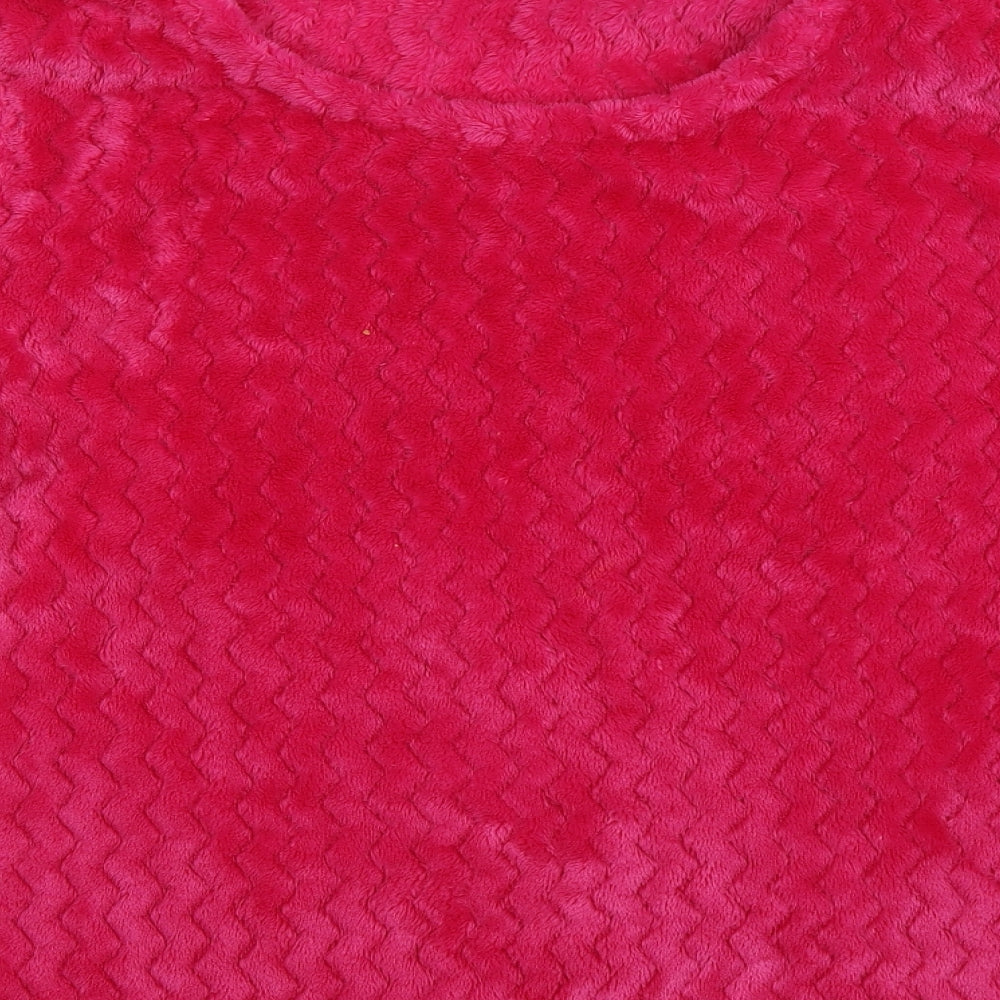 George Womens Pink Striped Velour Top Pyjama Top Size 16