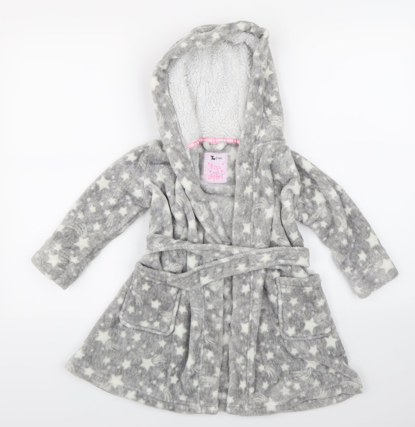 TU Girls Grey Spotted  Top Gown Size 3-4 Years