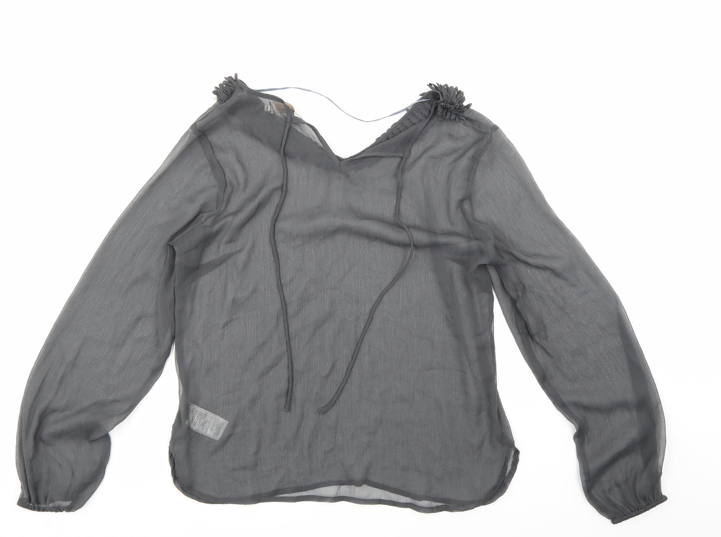 Cream Womens Grey   Tunic Blouse Size 40