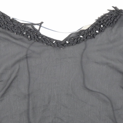 Cream Womens Grey   Tunic Blouse Size 40