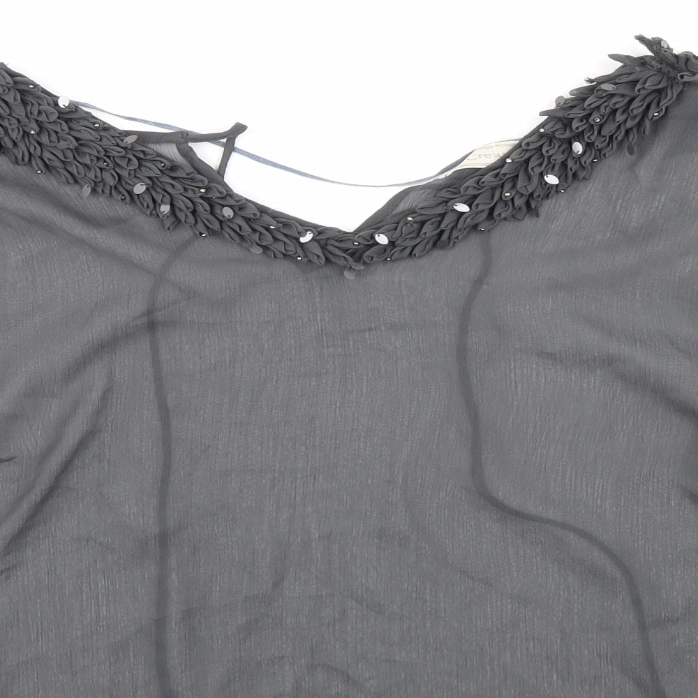 Cream Womens Grey   Tunic Blouse Size 40