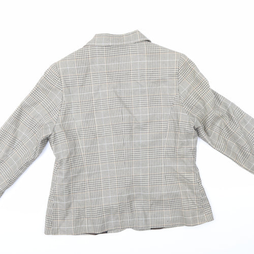 Alibi Womens Brown Check  Jacket Blazer Size 16