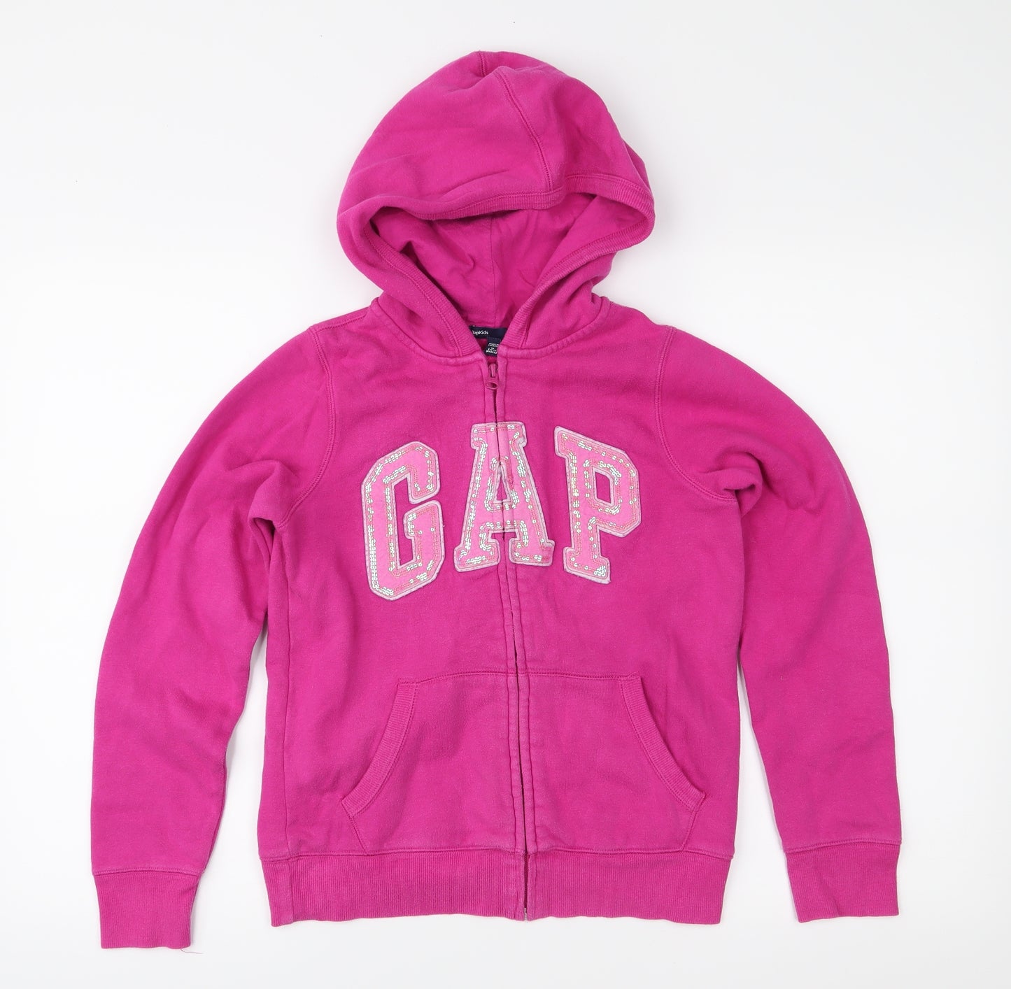 Gap Girls Pink  Jersey Full Zip Hoodie Size 12-13 Years