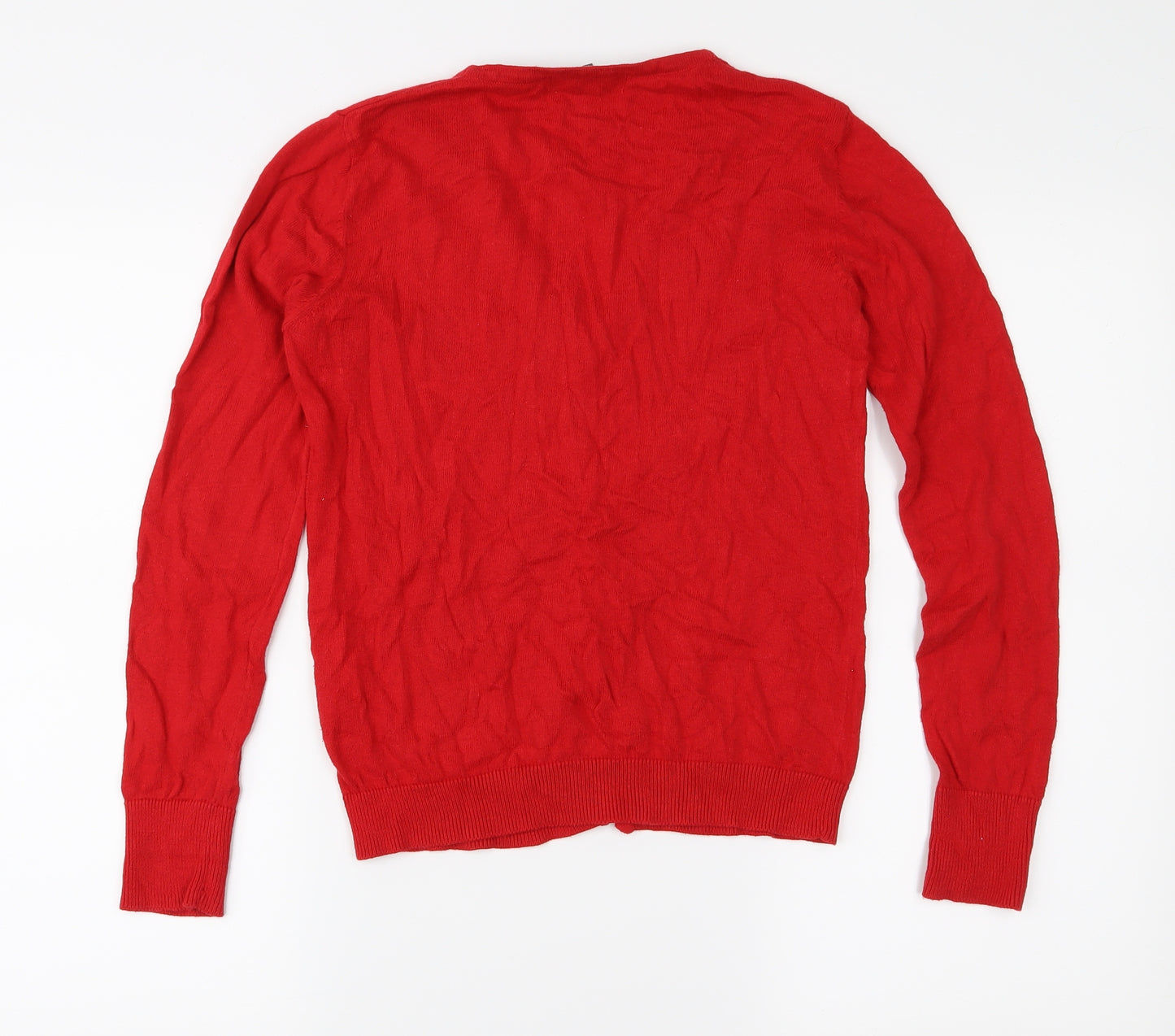 Primark Womens Red  Knit Cardigan Jumper Size S