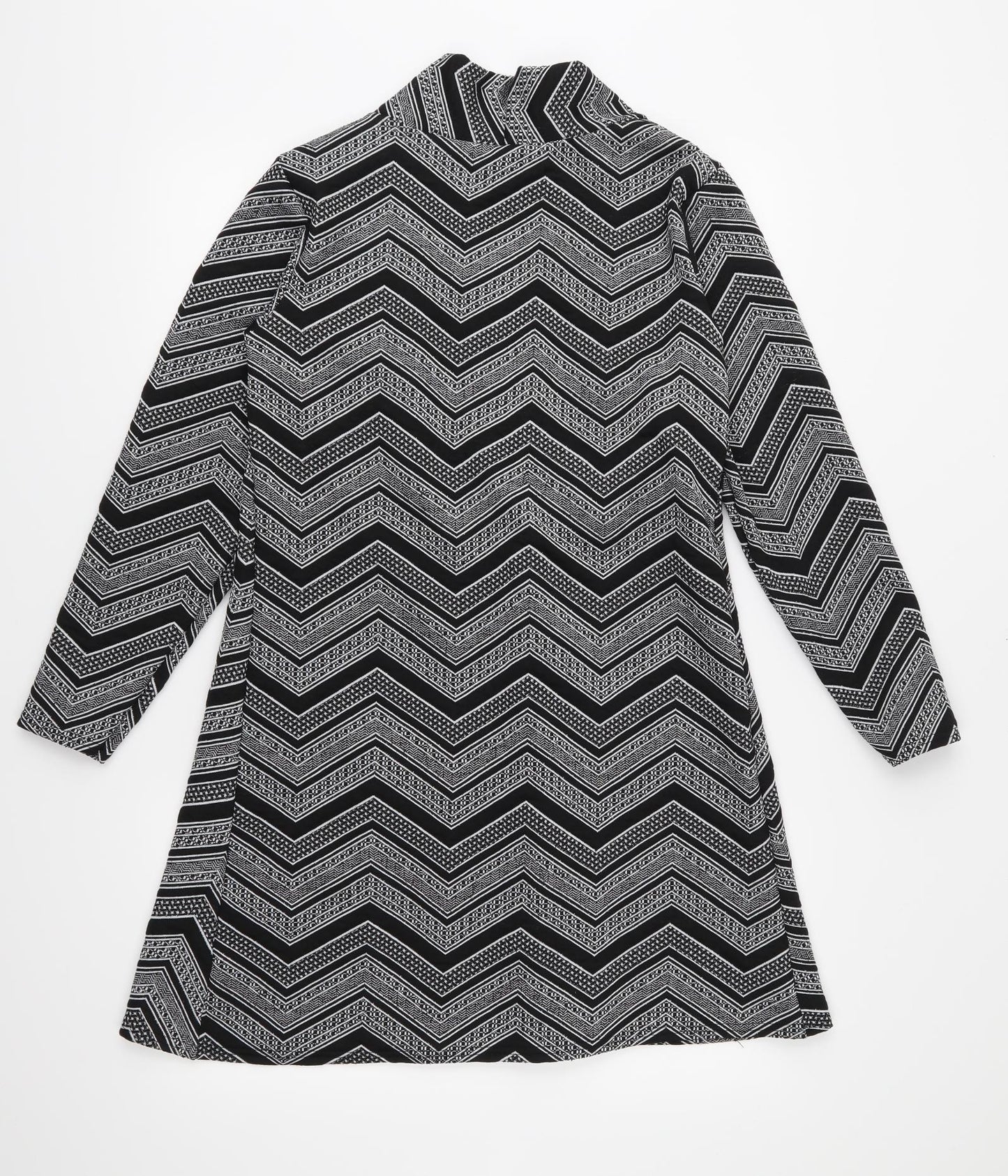 Miss Sassy Womens Black Geometric  Jacket  Size M