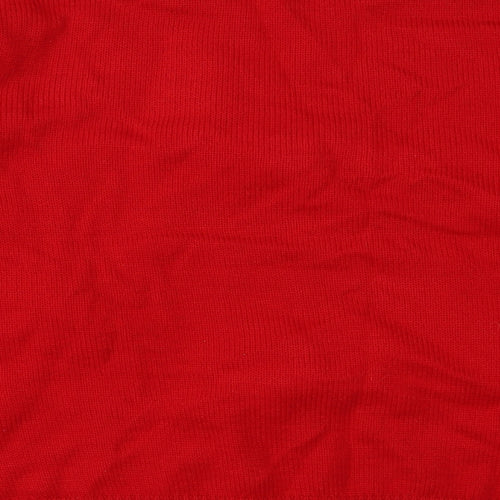 Primark Womens Red Fair Isle Knit Pullover Jumper Size L