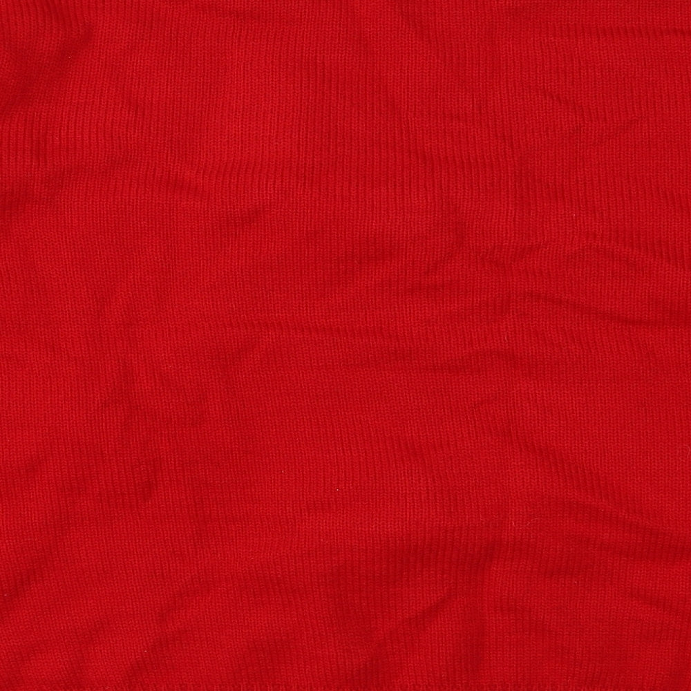 Primark Womens Red Fair Isle Knit Pullover Jumper Size L