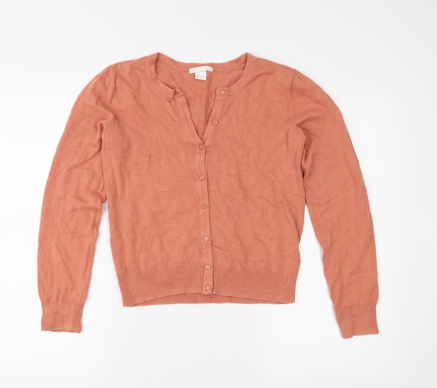 H&M Womens Pink  Knit Cardigan Jumper Size S