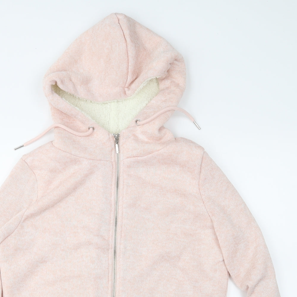 Primark Womens Pink  Fleece Full Zip Hoodie Size XS