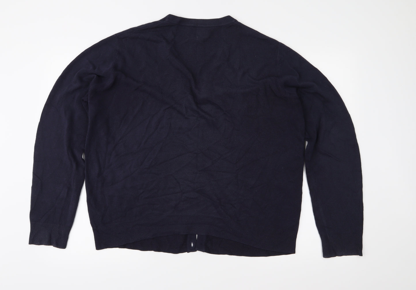 BHS Mens Blue  Knit Cardigan Jumper Size L