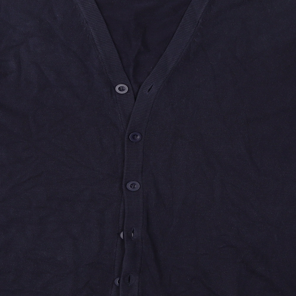 BHS Mens Blue  Knit Cardigan Jumper Size L