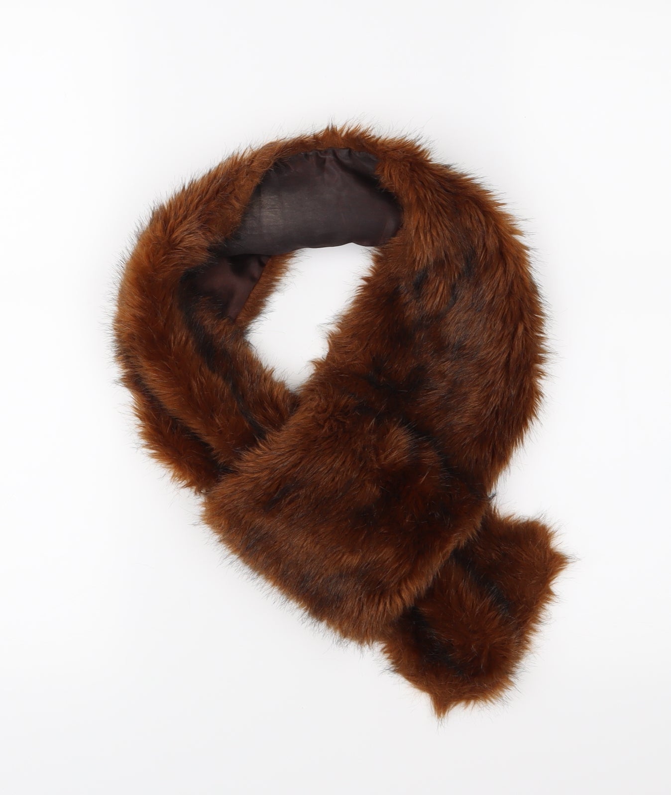Preworn Womens Brown    Scarf   - Faux Fur