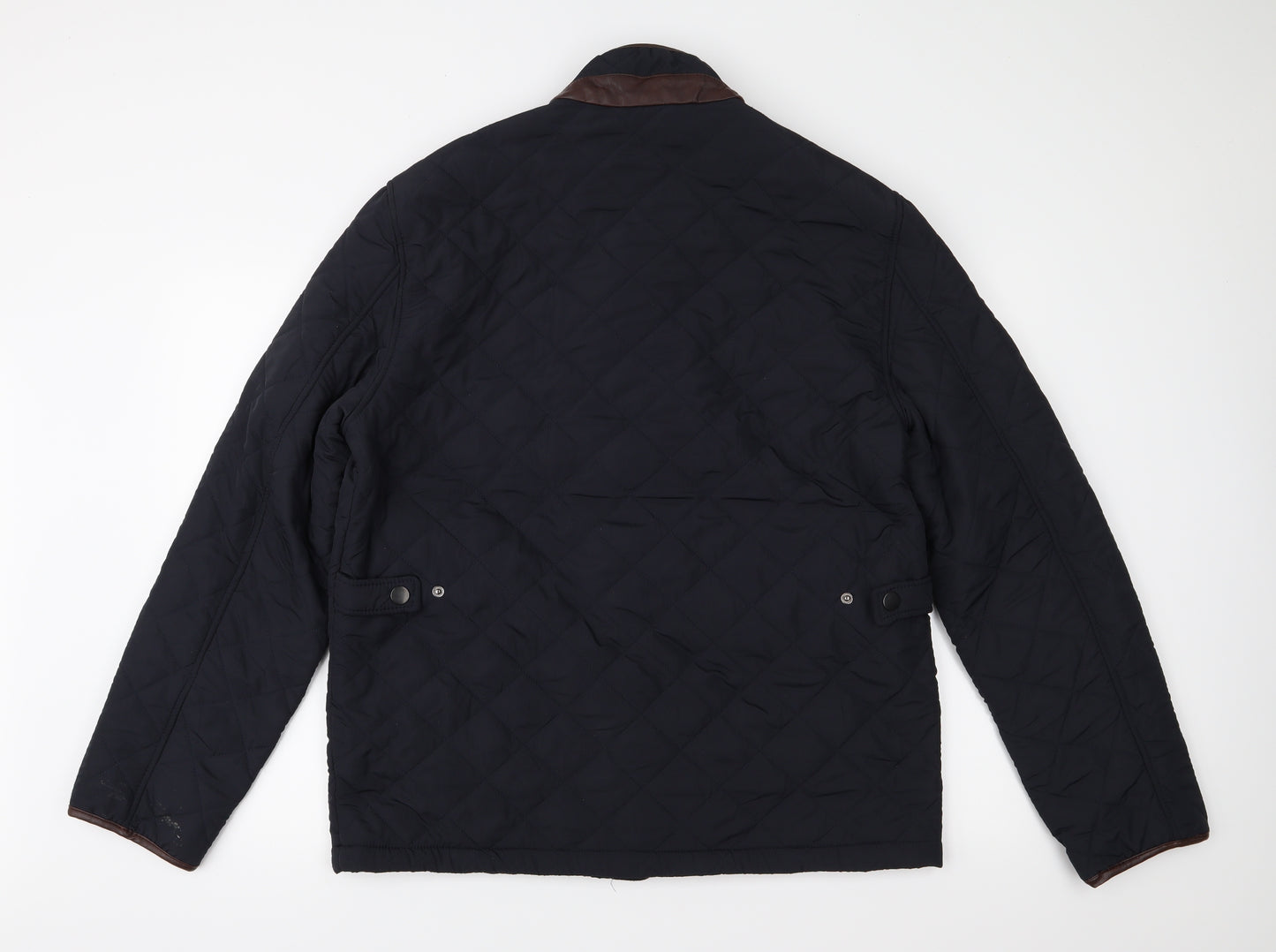 Avenue Mens Black   Quilted Jacket Size L