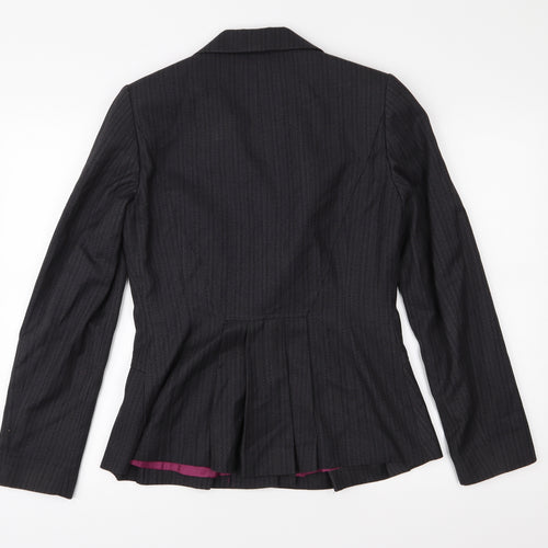 NEXT Womens Grey Striped  Jacket Suit Jacket Size 12