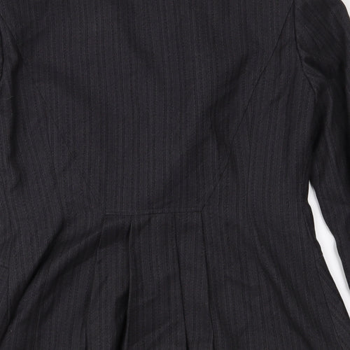 NEXT Womens Grey Striped  Jacket Suit Jacket Size 12