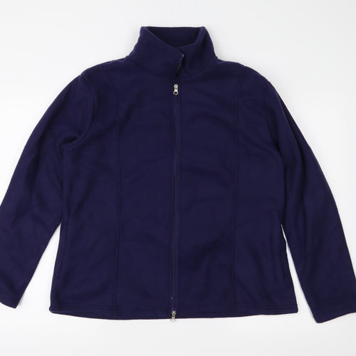 Anne De Lancay Womens Purple  Fleece Jacket  Size M