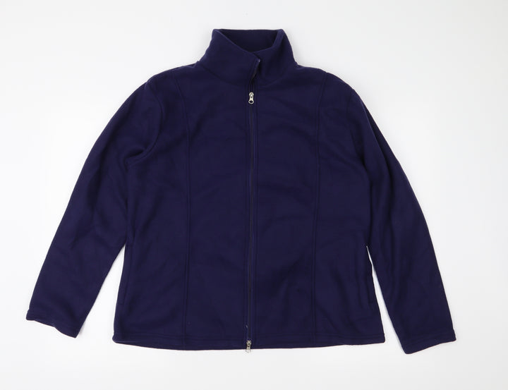 Anne De Lancay Womens Purple  Fleece Jacket  Size M