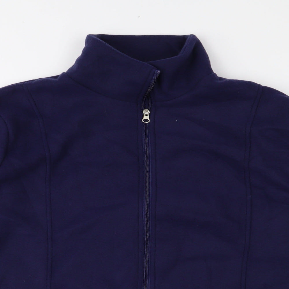 Anne De Lancay Womens Purple  Fleece Jacket  Size M
