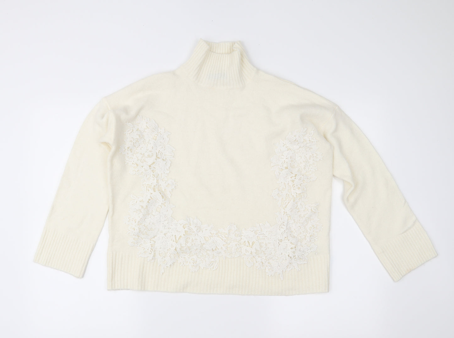 Marks and Spencer Womens Ivory  Knit Pullover Jumper Size M