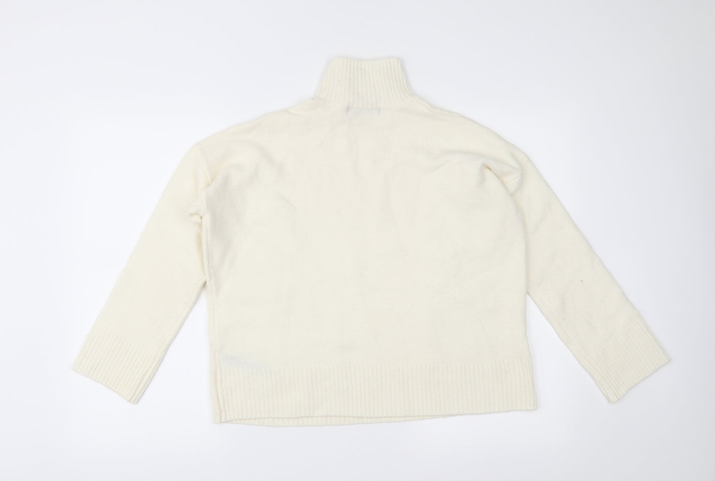 Marks and Spencer Womens Ivory  Knit Pullover Jumper Size M
