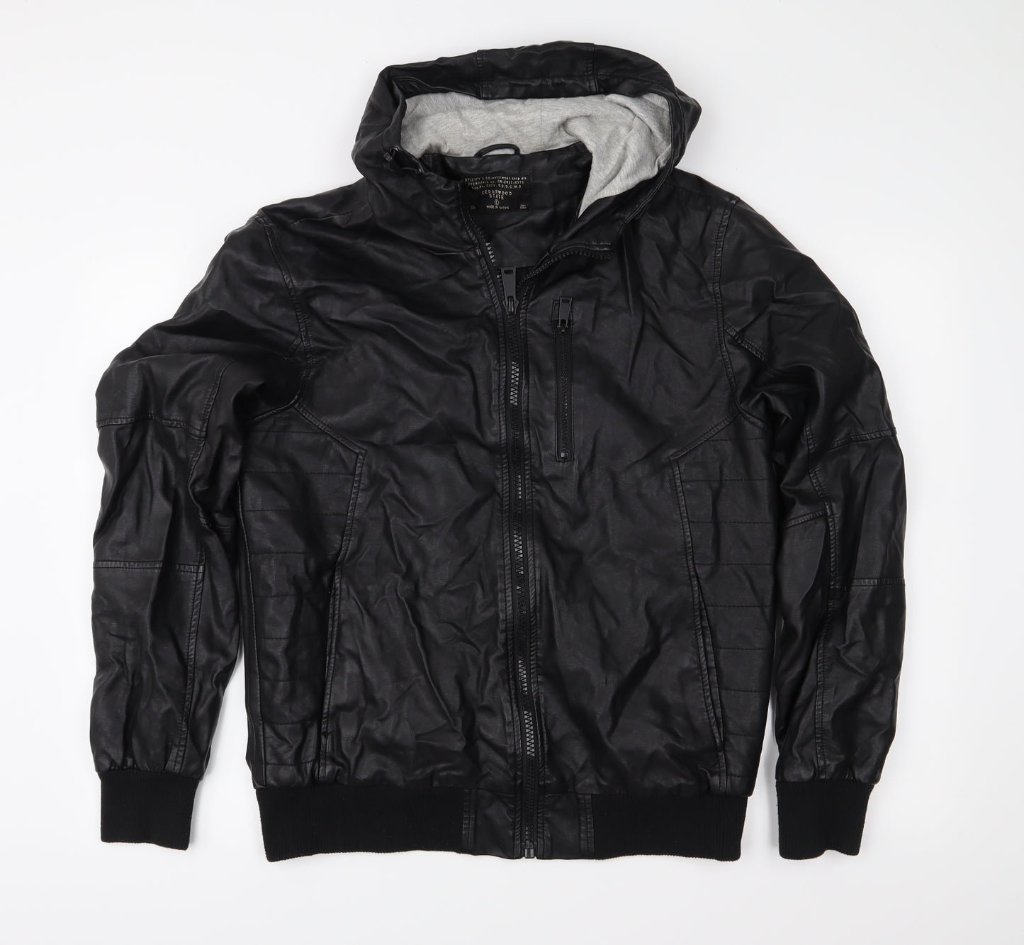 Cedar Wood State Mens Black   Anorak Jacket Size L