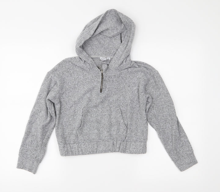 Primark Girls Grey  Jersey Pullover Hoodie Size 10-11 Years