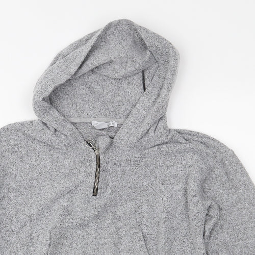 Primark Girls Grey  Jersey Pullover Hoodie Size 10-11 Years